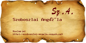 Szoboszlai Angéla névjegykártya
